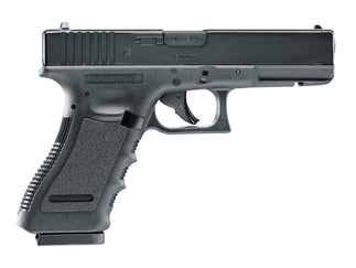 Glock17-Co2-Pistole_schwarz-Mündung zeigt nach rechts