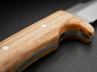 Magnum Elk Hunter Zebrawood Messer Detail Griff